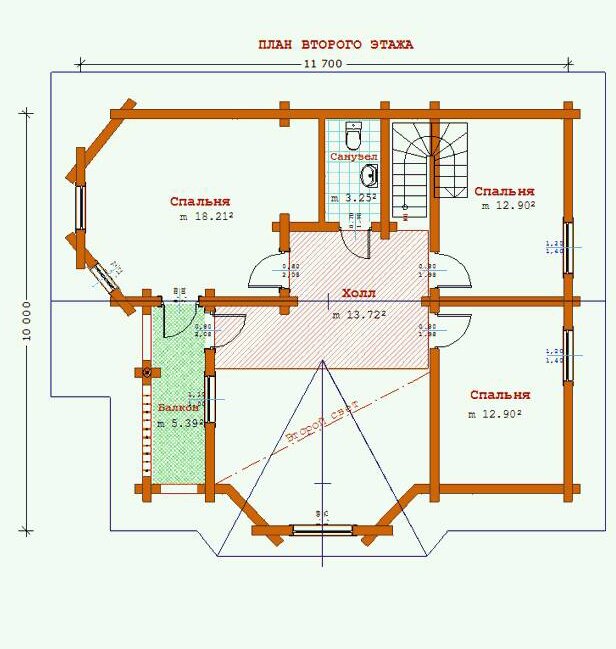 План второго этажа СДД-11