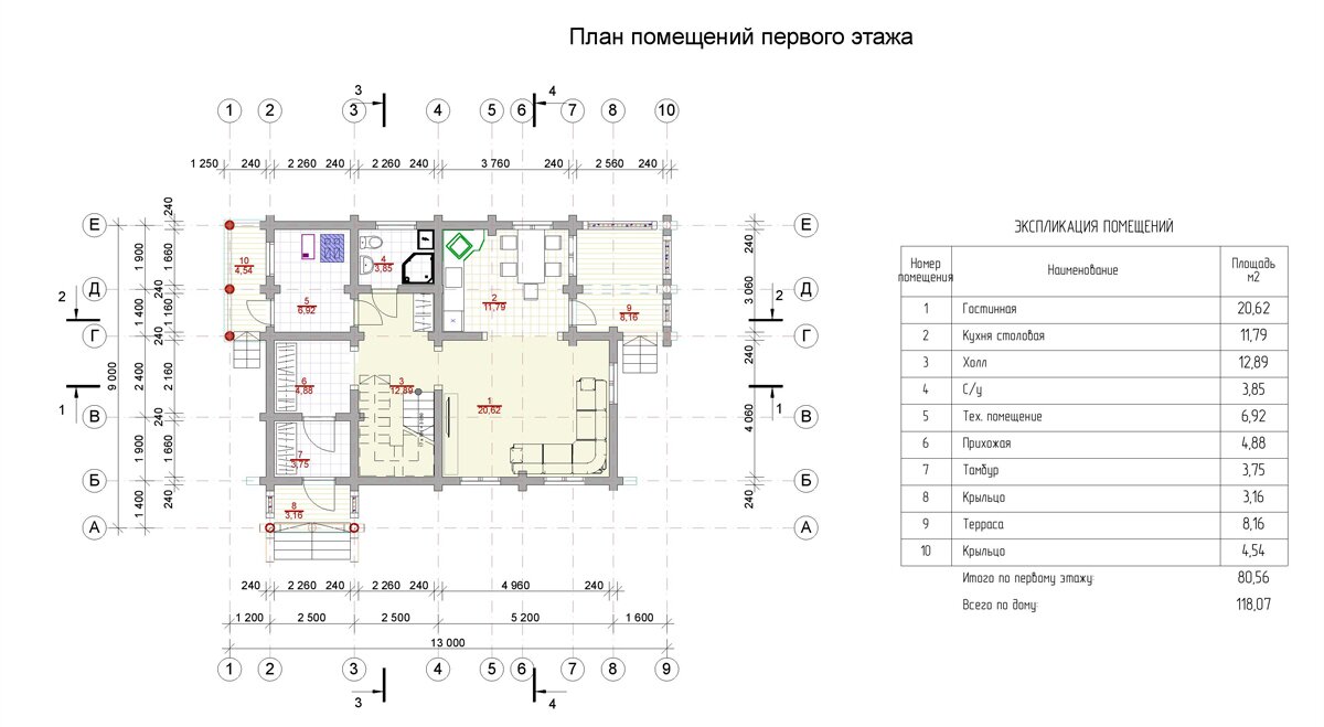 План первого этажа СДД-3